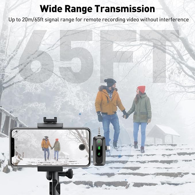 Wireless Lavalier Microphone for iPhone, USB C, Camera Video Recording 4 in 1 - Image 5