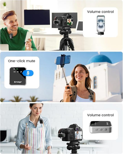PQRQP 3 in 1 Mini Microphone for iPhone, Camera | 328ft Range & 18H Battery | - Image 7