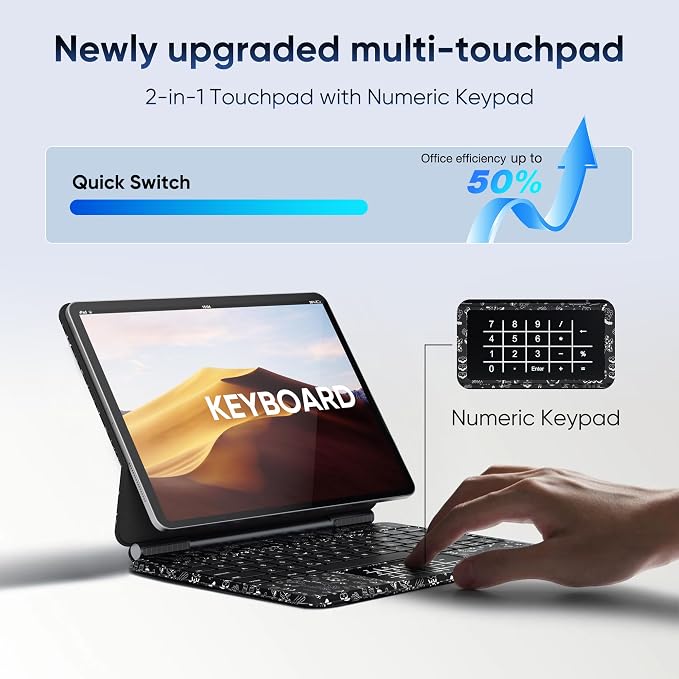 Keyboard Case for iPad Air 11 inch M2/M3 & iPad Pro 11 inch & iPad Air 4th/5th - Image 4