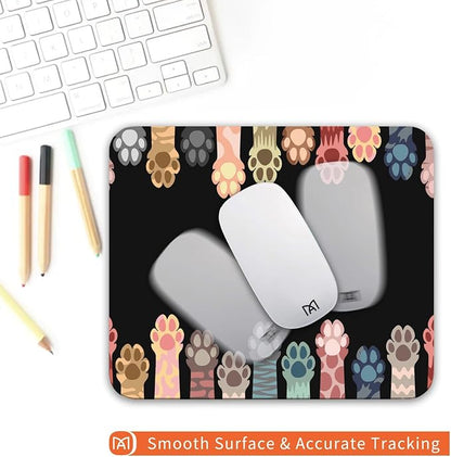 Square Mouse Pad Cute Cat Claw, Personalized Premium-Textured Custom Mouse Mat - Image 4