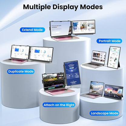 Redalf 15.6" Laptop Screen Extender, FHD 1080P Portable Monitor, Detachable and - Image 3