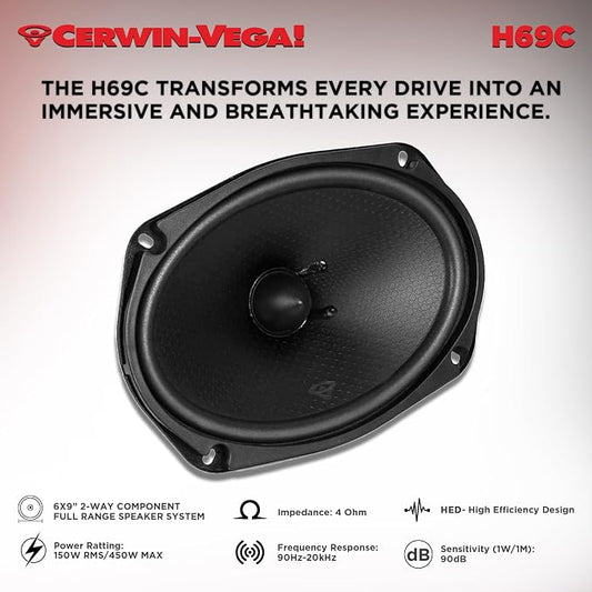 CERWIN-VEGA! HED 2025 Edition – 6" x9” 2-Way Coaxial Full Range Speaker System- - Image 2
