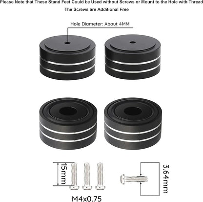 Audiocrast 4X HiFi Speaker Spikes Isolation Stand Feet Pad Aluminum 40x20mm - Image 4