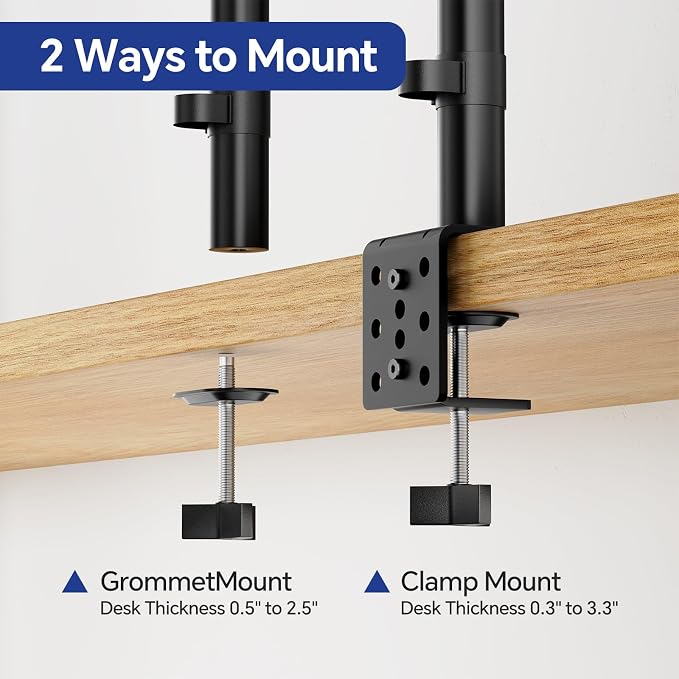 Simple Trending Dual Monitor Stand, Monitor Arm, Heavy Duty Adjustable Monitor - Image 7