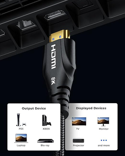 HDMI Cable 3.3FT 2Pack, Certified 8k Ultra High Speed HDMI Cable, 8K 60hz - Image 5