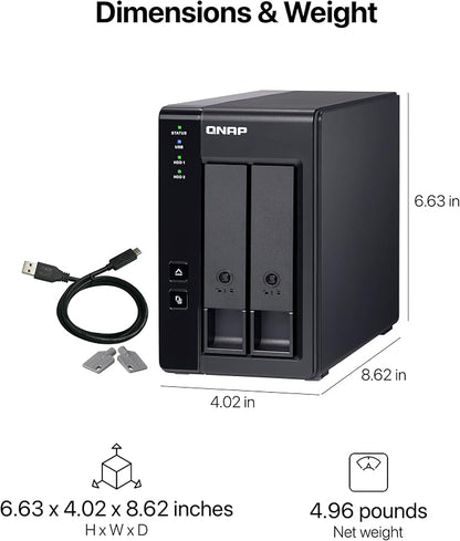 QNAP TR-002-A-US 2 Bay USB Type-C Direct Attached Storage - Image 5