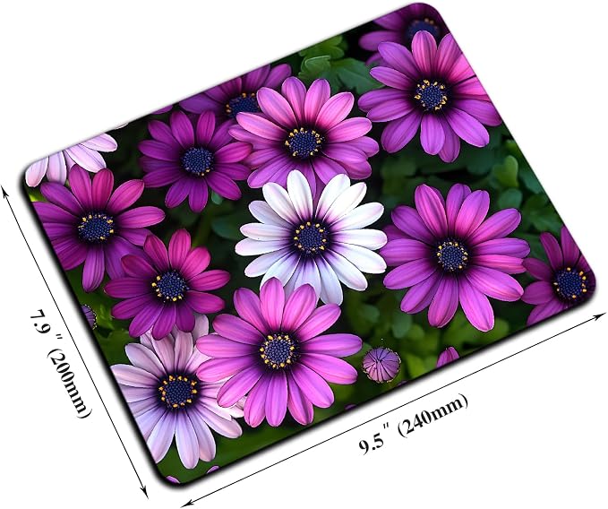 Mouse Pad, Cute Purple Floral Plants Mouse Pads - Image 2