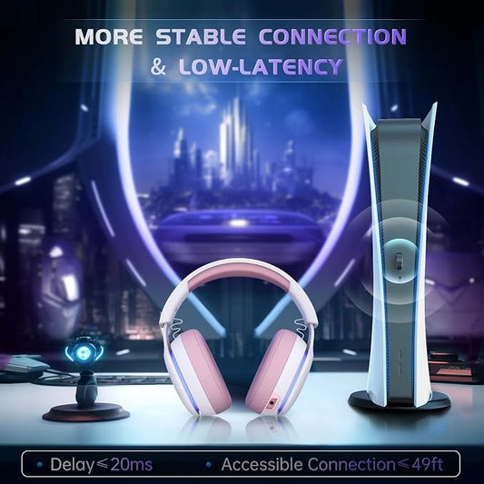 2.4GHz Wireless Gaming Headset for PS5, PS4 Fortnite & FPS Gamers, Nintendo - Image 2