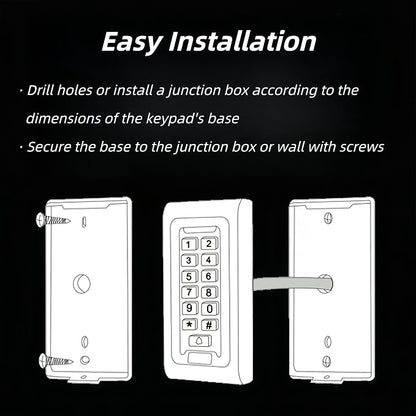 WiFi Smart Garage Door Opener Keypad, IP68 Waterproof Metal Wireless Door - Image 7