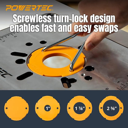 POWERTEC Aluminum Router Table Insert Plate - Image 3