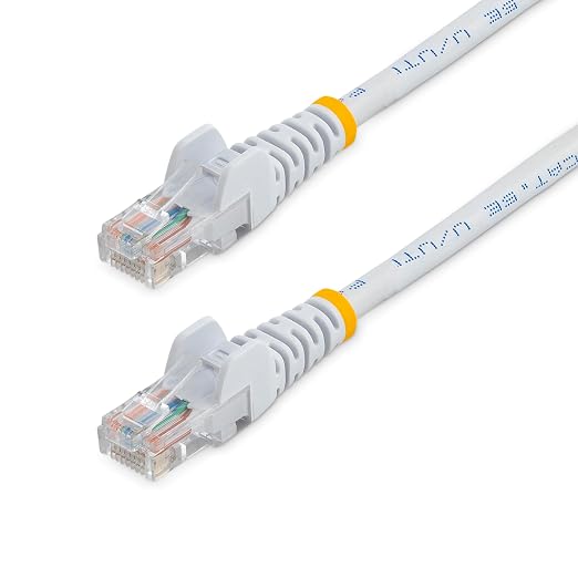 StarTech.com Cat5e Ethernet Cable - 15 ft - White- Patch Cable - Snagless Cat5e by StarTech