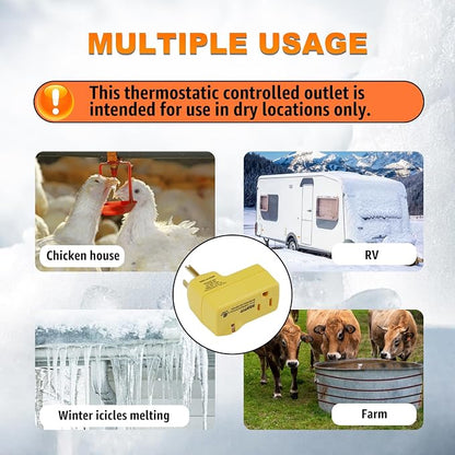 HEATIT ET-21 Freeze Thermostatically Controlled Outlet On at 38F /Off at 50F - Image 5