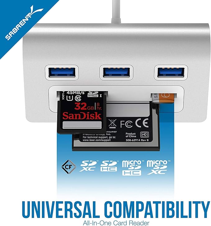 SABRENT Premium 3 Port Aluminum USB 3.0 Hub - Image 4