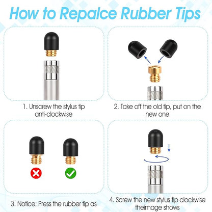 30PCS Replacement Rubber Tips for Stylus pens, High Sensitivity Stylushome Tip - Image 6