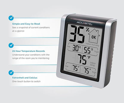 AcuRite Digital Indoor Thermometer and Hygrometer - Image 3