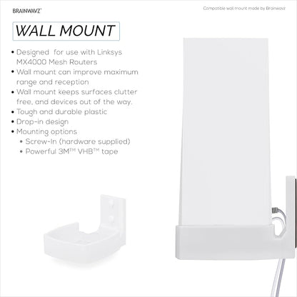 Wall Mount for Linksys MX4200 Mesh WiFi 6 Router, Adhesive & Screw-in Mounting - Image 6
