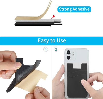 SS Phone Wallet, Phone Card Holder Pocket Pouch Stick on - Image 4