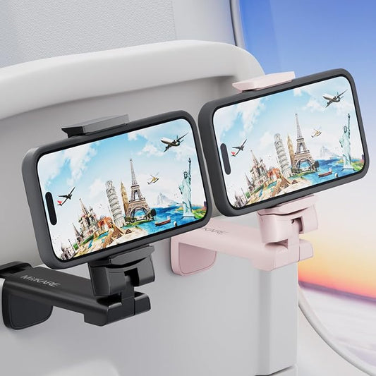 MiiKARE Travel Essentials Airplane Phone Holder, Universal Handsfree Phone Mount by MiiKARE