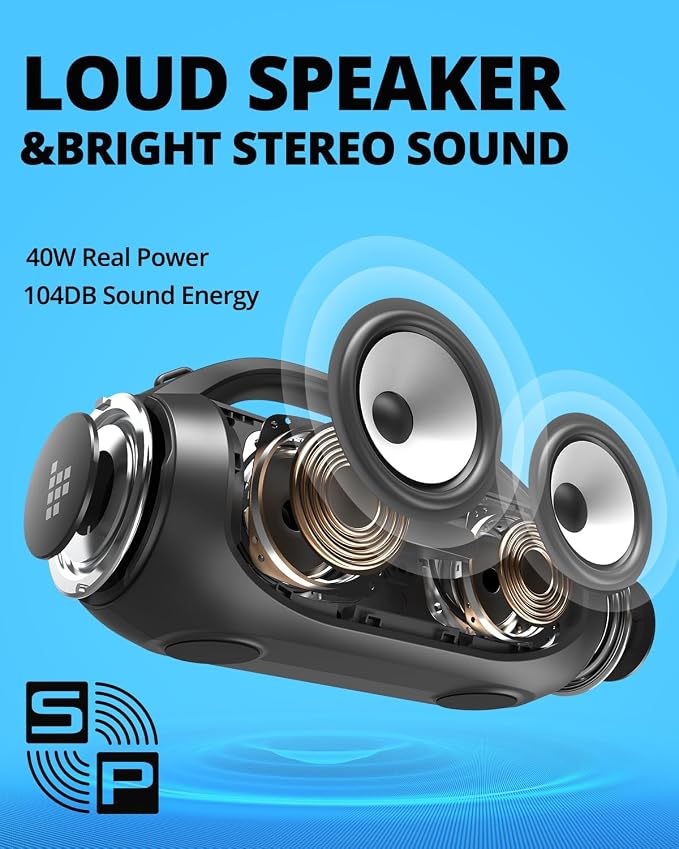Tronsmart Bang SE Portable Bluetooth Speaker, Colorful LED and 40W Wireless - Image 4