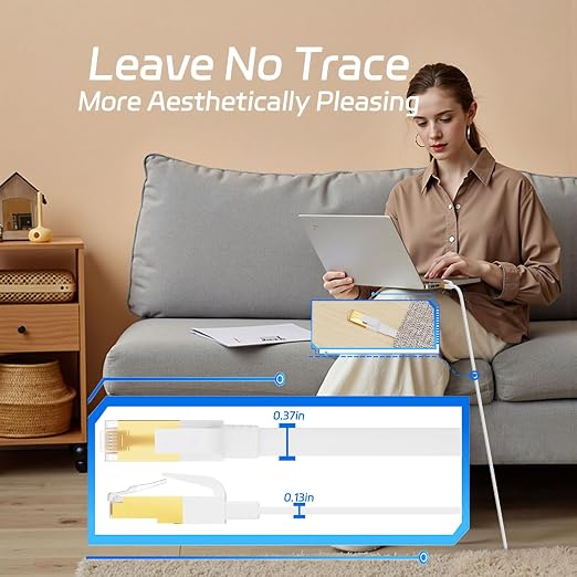 Ethernet Cable 65 FT, Cat 8 Ethernet Cable, High-Speed Internet Cable Network - Image 5