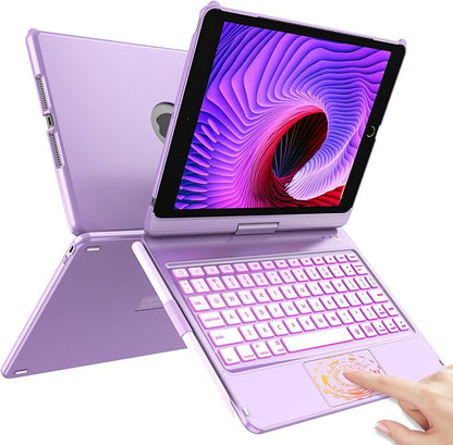 HOTLIFE Case with Keyboard for iPad 10.2, Touch Trackpad Keyboard Case for iPad by HOME