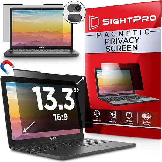Magnetic Laptop Privacy Screen 13.3 Inch 16:9 by SightPro