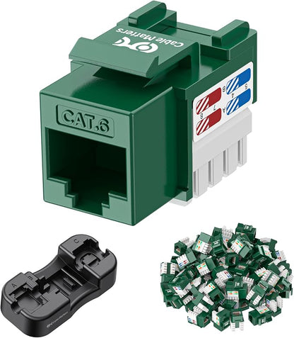 Cable Matters 25-Pack 10Gbps Cat6 Keystone Jacks, RJ45 Keystone Jack, Ethernet by CableMatters