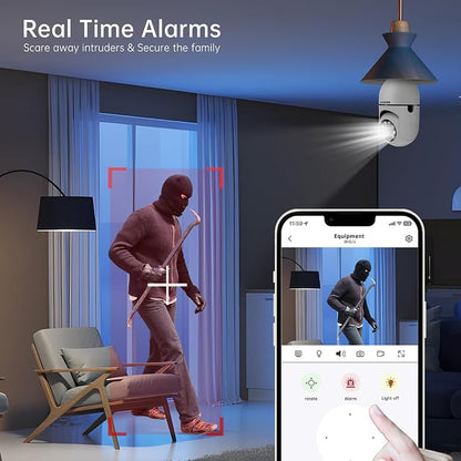 WESECUU Light Bulb Security Camera -5G& 2.4GHz WiFi 2K Security Cameras - Image 5