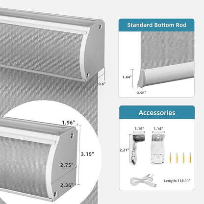 SmartWings Motorized Light Filtering Shades, Work - Image 6
