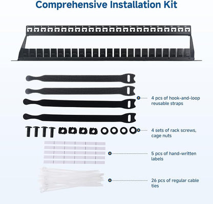Cable Matters 1U 19-Inch 24-Port 10Gbps Cat6 Ethernet Patch Panel - Image 7