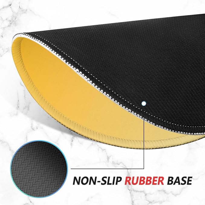 ITNRSIIET Mouse Pad Non-Slip Rubber Base Smooth Surface Stitched Edges - Image 4