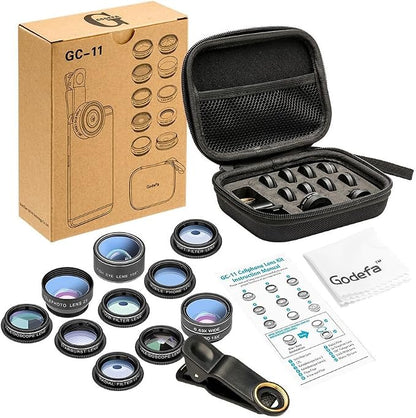 Cell Phone Camera Lens Kit, 11 in 1 Super Wide Angle+ Macro+ Fisheye Lens - Image 8
