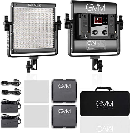GVM 560 LED Video Light, Dimmable Bi-Color, 2 Packs Photography Lighting - Image 7
