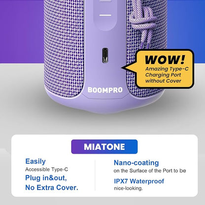 MIATONE Portable Bluetooth Speaker 36W Stereo Sound Bass Boost, 24H Playtime - Image 5