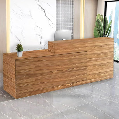 Reception Desk with Counter Modern Checkout Counter with Lockable Drawer by Unknown