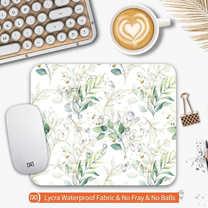Square Mouse Pad Pretty Leaves, Personalized Premium-Textured Custom Mouse Mat - Image 3