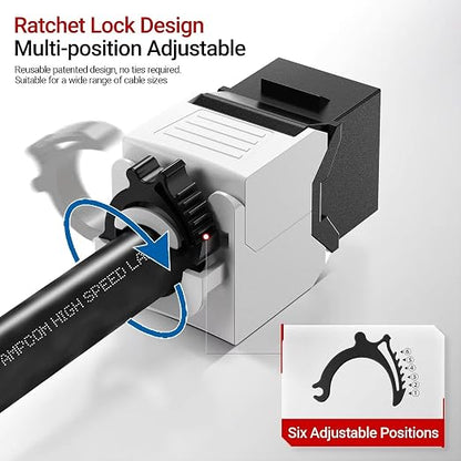 AMPCOM CAT6 RJ45 Keystone Jack - Image 2
