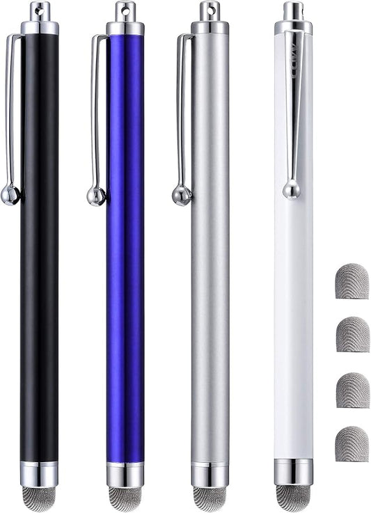 Stylus, Compatible with iPad, Kindle Fire, 4 Extra Replaceable Hybrid Fiber Tips by CCIVV