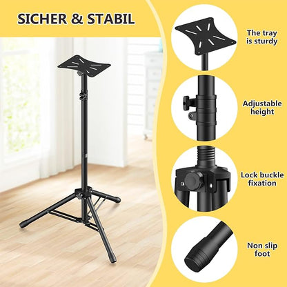Tripod Speaker Stands with Carry Bag, Foldable - Image 2