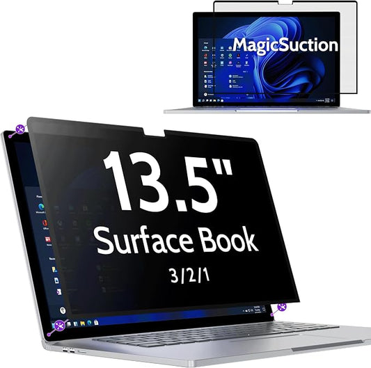 Privacy Screen for 13.5 Inch Surface Book 3/2/1, MagicSuction™ Removable Anti by peslv