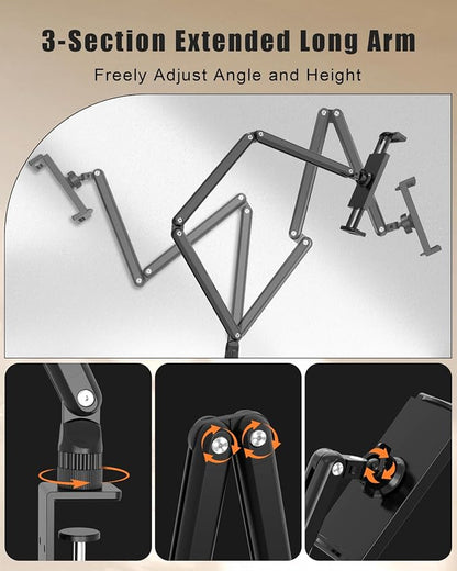 Tablet Stand for iPad, Aluminum Multi-Angle Adjustable Tablet Holder, - Image 2