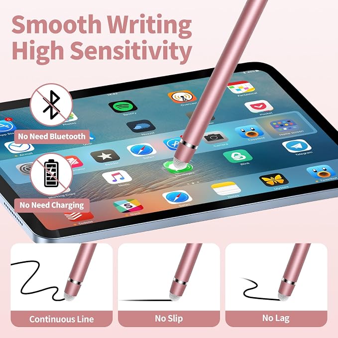 5 PCS Stylus Pen for Touchscreen, 2-in-1 High Precision, Sensitive Stylus Pen - Image 4