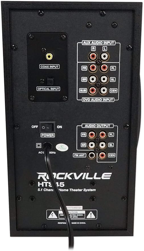 Rockville HTS45 800w 5.1 Channel Home Theater Audio System, USB/SD Playback - Image 6