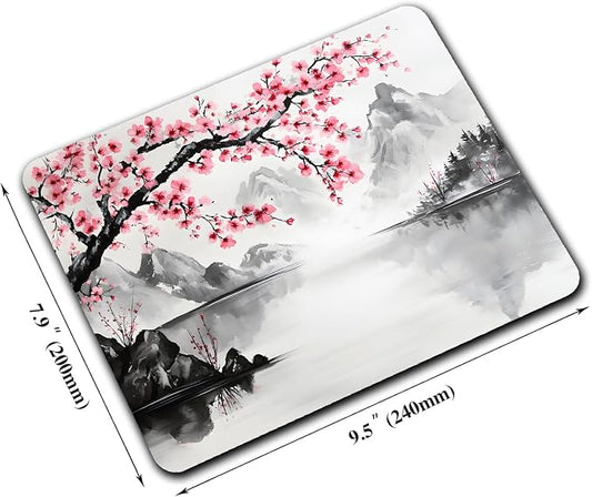 Watercolor Cherry Blossom Japanese Custom Mouse Pad - Image 2