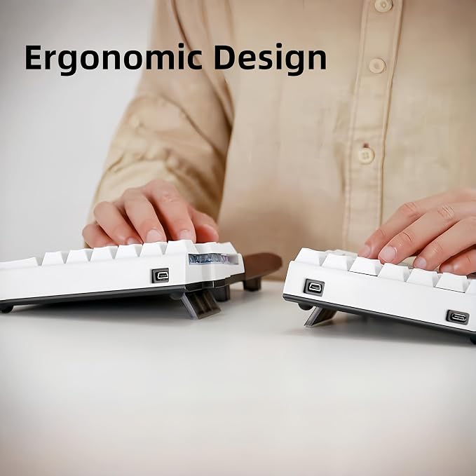 Lite: Wireless Ergonomic Split Mechanical Keyboard Hot Swappable, Compact 60% - Image 5