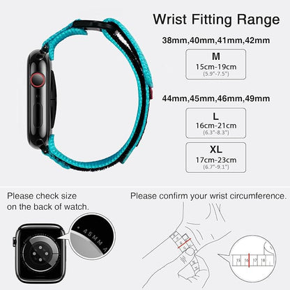 Nereides Compatible with Apple Watch Band Ultra 1/2, Nylon Sports Strap with - Image 5
