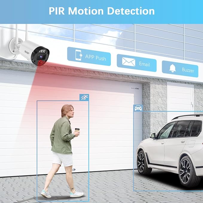 【90ft Super Night Vision】 5MP Outdoor Wireless Security Camera System, Wireless - Image 8