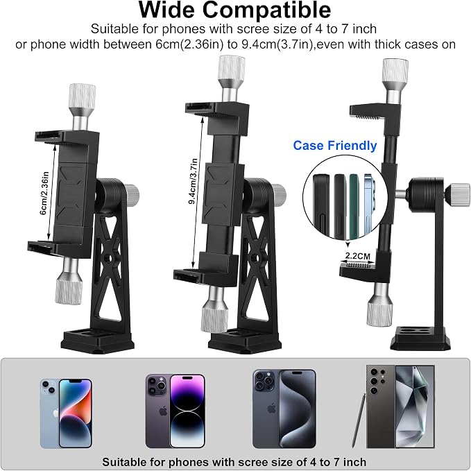 Peastrex Metal Phone Tripod Mount Extra Deep Clamp - Image 2
