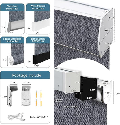 SmartWings Motorized 100% Blackout Shades Blinds, Custom Size, Cordless Window - Image 6