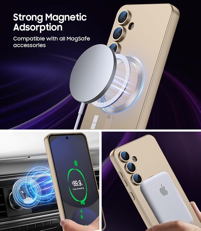 Magnetic for Samsung Galaxy S24 FE Case Slim Soft Silicone Bumper Shockproof - Image 3